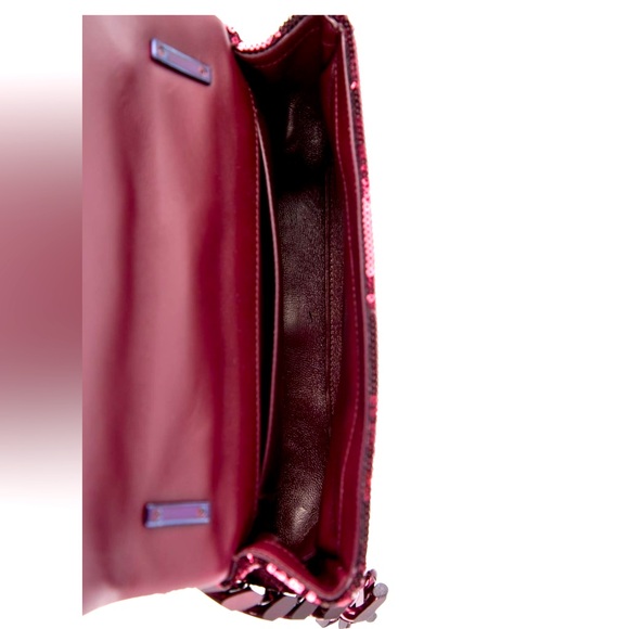 Burberry Lola Small Quilted Sequin Chain Shoulder Bag in Burgundy ~ EUC - Picture 12 of 14